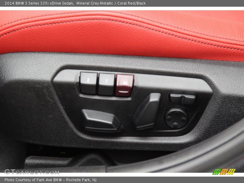 Mineral Grey Metallic / Coral Red/Black 2014 BMW 3 Series 335i xDrive Sedan