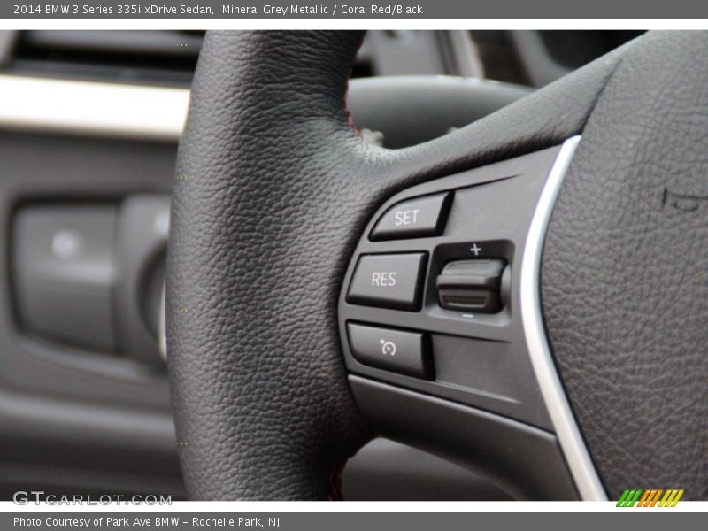 Mineral Grey Metallic / Coral Red/Black 2014 BMW 3 Series 335i xDrive Sedan