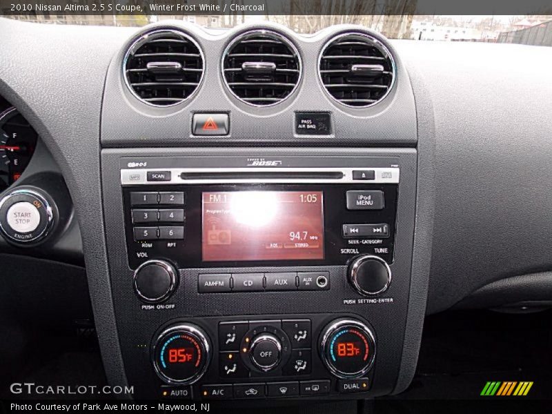Winter Frost White / Charcoal 2010 Nissan Altima 2.5 S Coupe