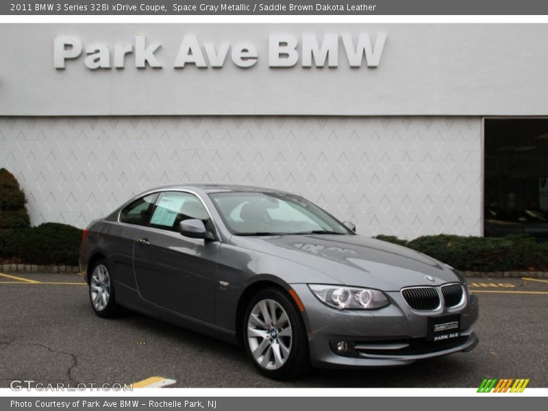 Space Gray Metallic / Saddle Brown Dakota Leather 2011 BMW 3 Series 328i xDrive Coupe