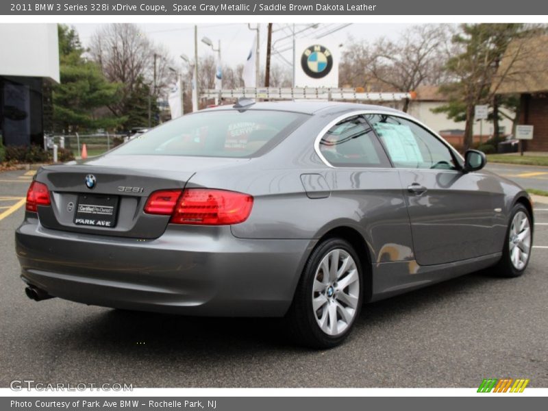 Space Gray Metallic / Saddle Brown Dakota Leather 2011 BMW 3 Series 328i xDrive Coupe