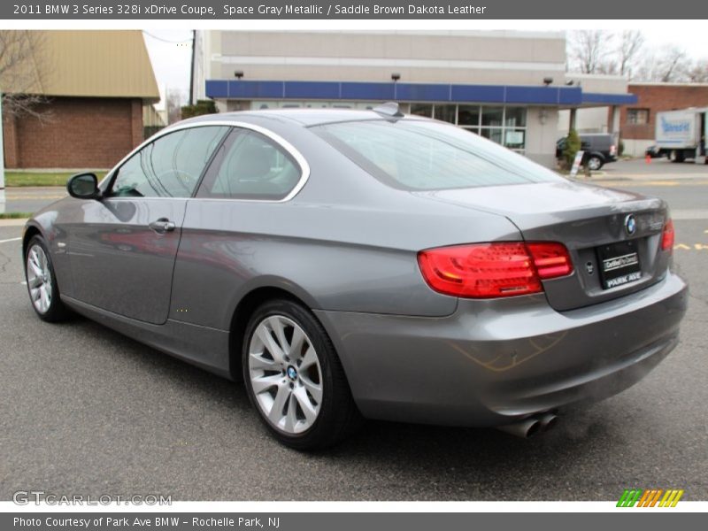 Space Gray Metallic / Saddle Brown Dakota Leather 2011 BMW 3 Series 328i xDrive Coupe