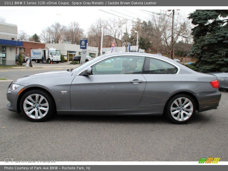Space Gray Metallic / Saddle Brown Dakota Leather 2011 BMW 3 Series 328i xDrive Coupe