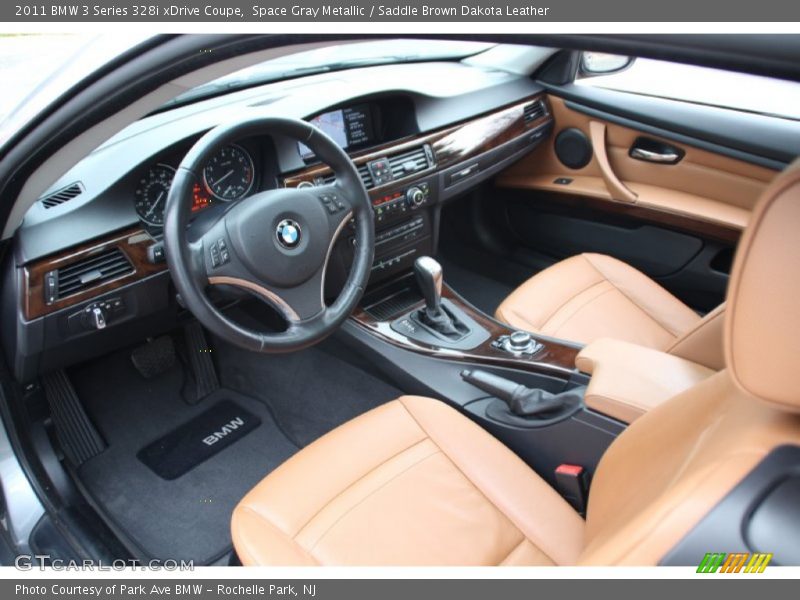 Space Gray Metallic / Saddle Brown Dakota Leather 2011 BMW 3 Series 328i xDrive Coupe