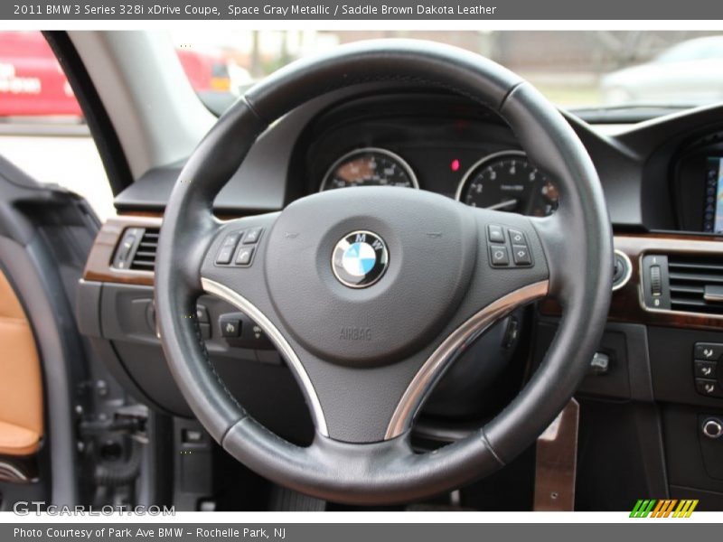 Space Gray Metallic / Saddle Brown Dakota Leather 2011 BMW 3 Series 328i xDrive Coupe