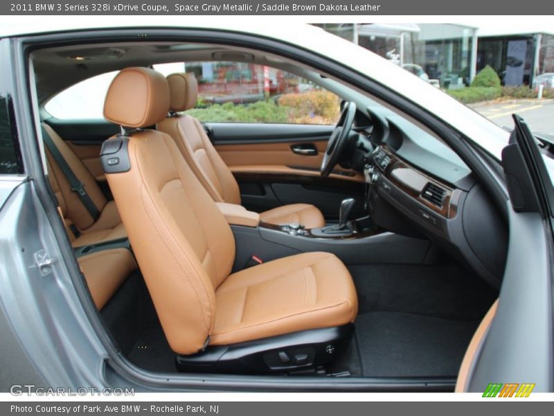 Space Gray Metallic / Saddle Brown Dakota Leather 2011 BMW 3 Series 328i xDrive Coupe