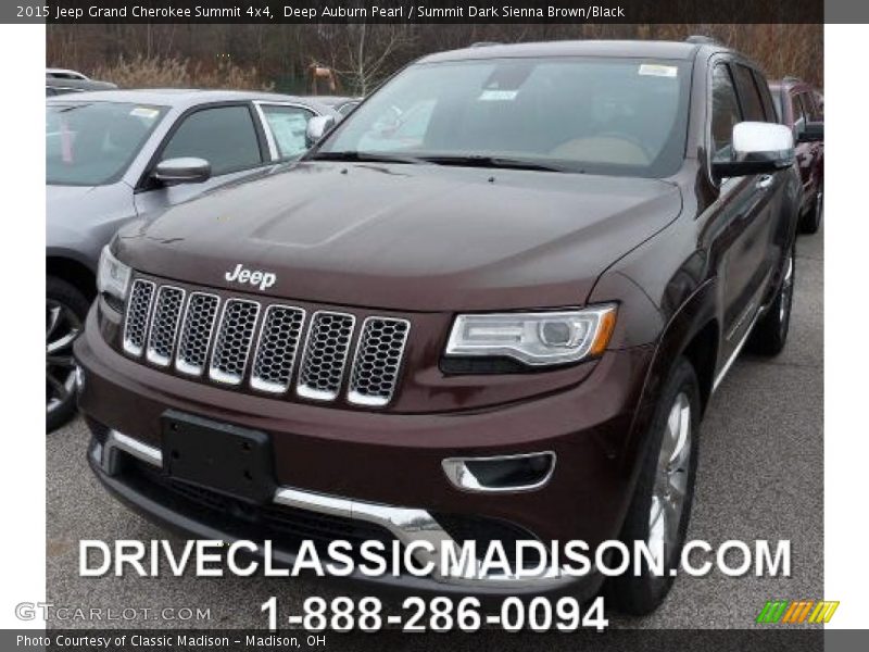 Deep Auburn Pearl / Summit Dark Sienna Brown/Black 2015 Jeep Grand Cherokee Summit 4x4