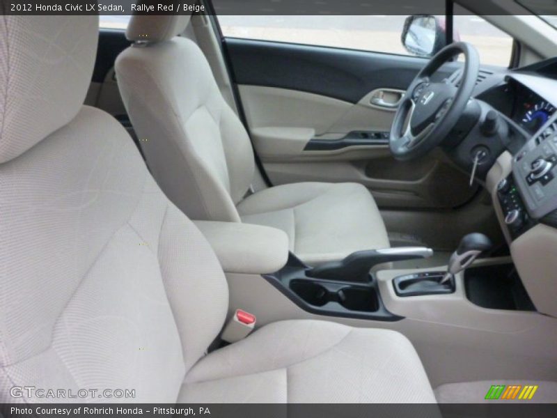 Rallye Red / Beige 2012 Honda Civic LX Sedan