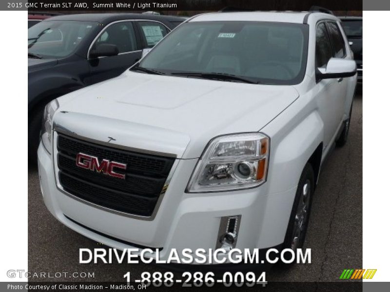 Summit White / Light Titanium 2015 GMC Terrain SLT AWD