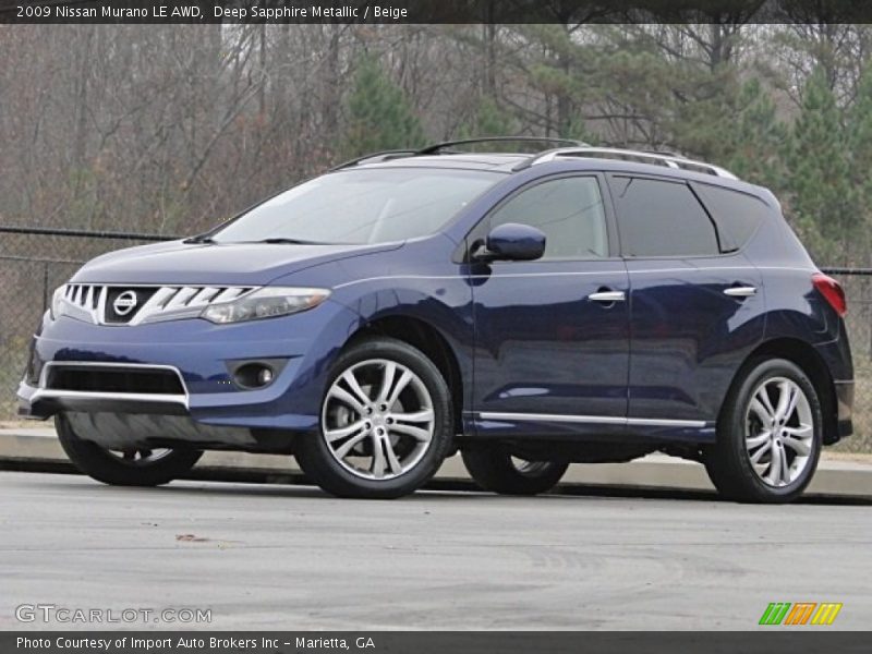 Deep Sapphire Metallic / Beige 2009 Nissan Murano LE AWD