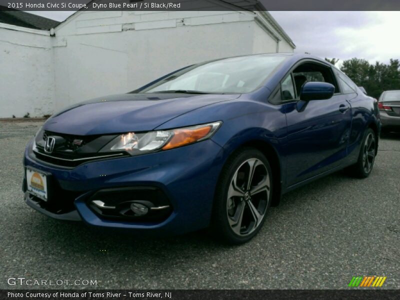 Dyno Blue Pearl / Si Black/Red 2015 Honda Civic Si Coupe