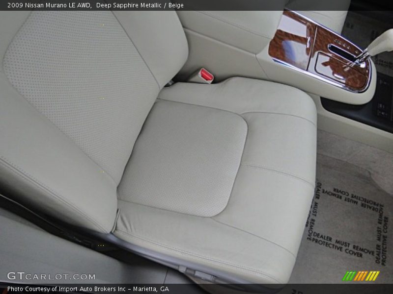 Deep Sapphire Metallic / Beige 2009 Nissan Murano LE AWD