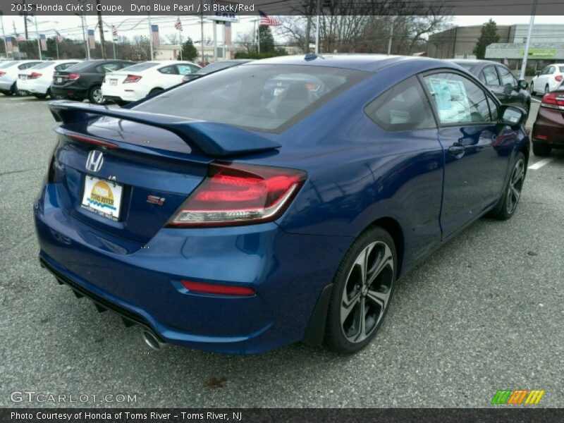 Dyno Blue Pearl / Si Black/Red 2015 Honda Civic Si Coupe