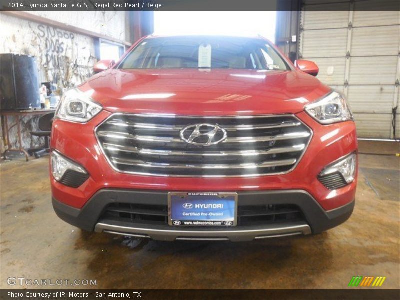 Regal Red Pearl / Beige 2014 Hyundai Santa Fe GLS