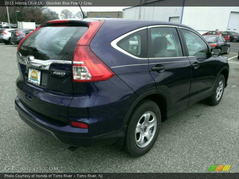 Obsidian Blue Pearl / Gray 2015 Honda CR-V LX