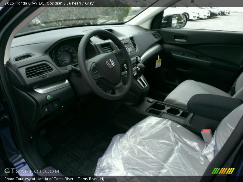 Obsidian Blue Pearl / Gray 2015 Honda CR-V LX