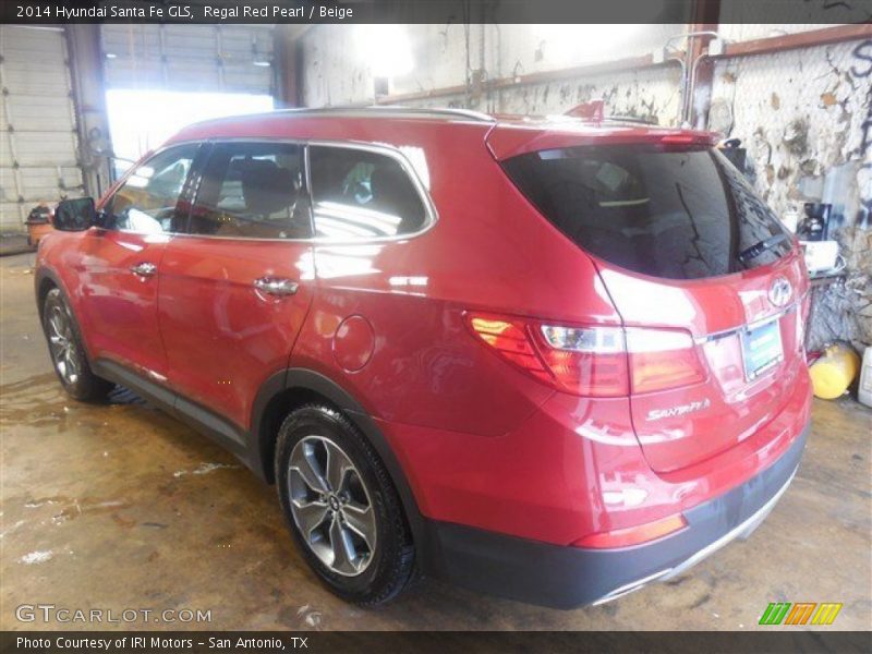 Regal Red Pearl / Beige 2014 Hyundai Santa Fe GLS