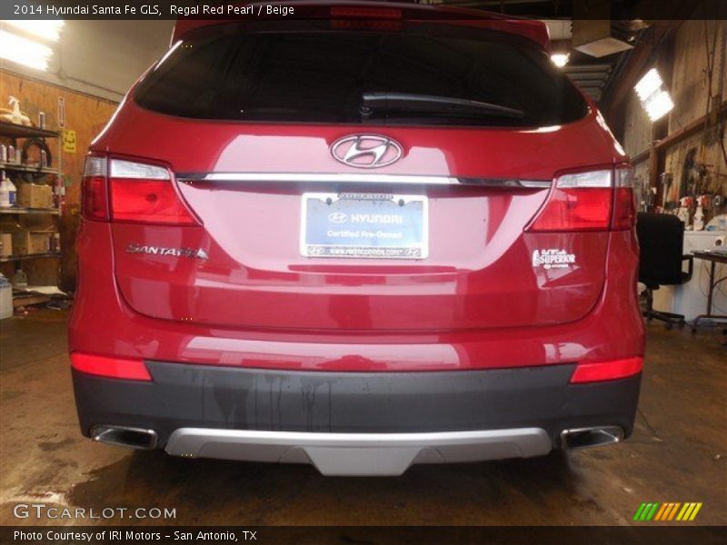 Regal Red Pearl / Beige 2014 Hyundai Santa Fe GLS