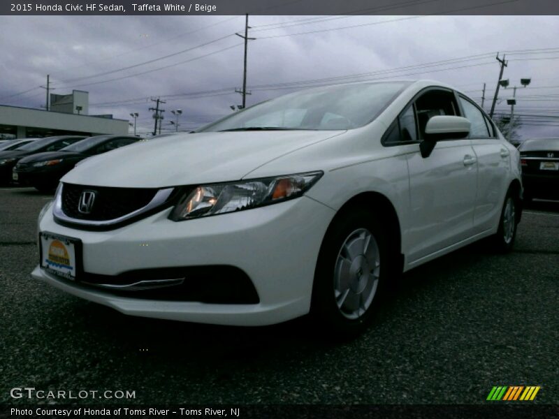 Taffeta White / Beige 2015 Honda Civic HF Sedan