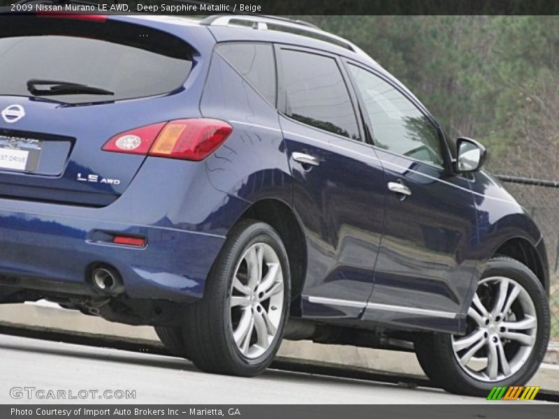 Deep Sapphire Metallic / Beige 2009 Nissan Murano LE AWD