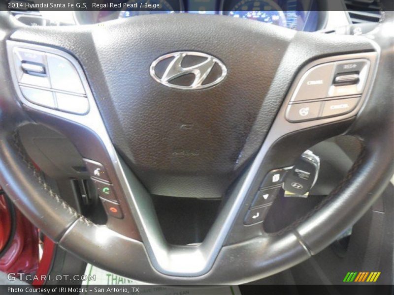 Regal Red Pearl / Beige 2014 Hyundai Santa Fe GLS