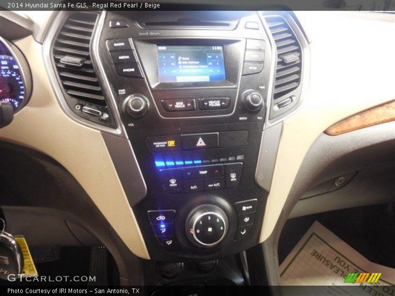 Regal Red Pearl / Beige 2014 Hyundai Santa Fe GLS