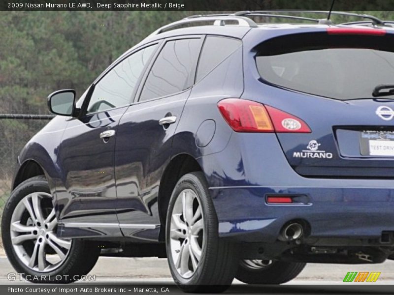 Deep Sapphire Metallic / Beige 2009 Nissan Murano LE AWD