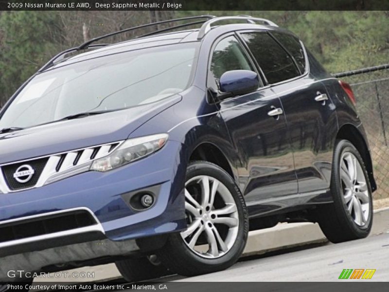 Deep Sapphire Metallic / Beige 2009 Nissan Murano LE AWD