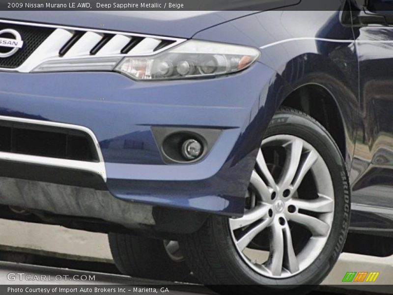 Deep Sapphire Metallic / Beige 2009 Nissan Murano LE AWD