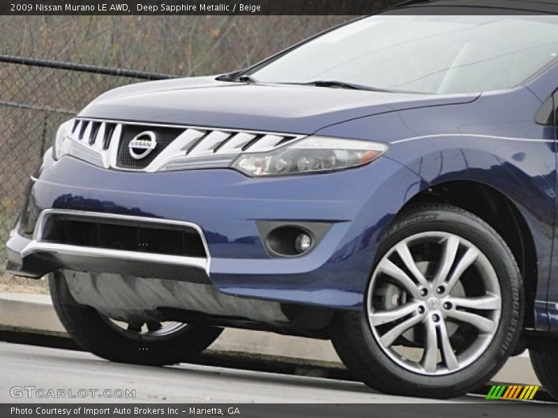 Deep Sapphire Metallic / Beige 2009 Nissan Murano LE AWD