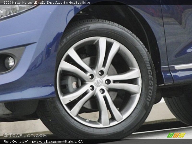 Deep Sapphire Metallic / Beige 2009 Nissan Murano LE AWD