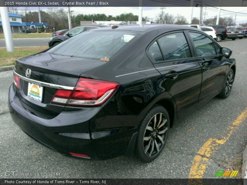 Crystal Black Pearl / Black 2015 Honda Civic EX-L Sedan