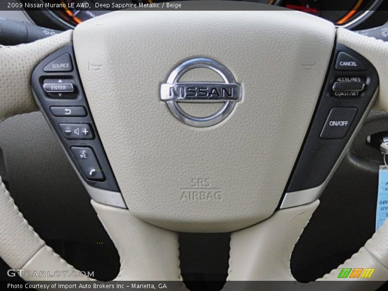 Deep Sapphire Metallic / Beige 2009 Nissan Murano LE AWD