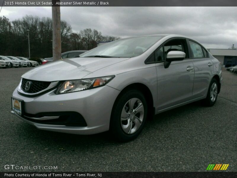 Alabaster Silver Metallic / Black 2015 Honda Civic LX Sedan