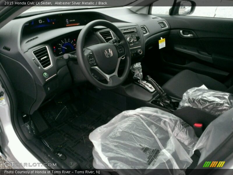 Alabaster Silver Metallic / Black 2015 Honda Civic LX Sedan