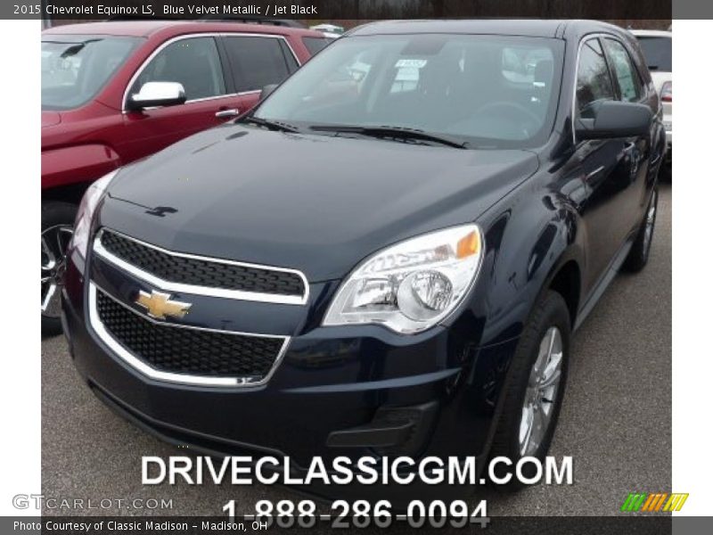 Blue Velvet Metallic / Jet Black 2015 Chevrolet Equinox LS