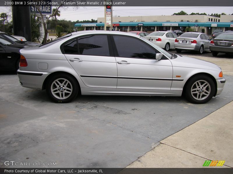 Titanium Silver Metallic / Black Leather 2000 BMW 3 Series 323i Sedan