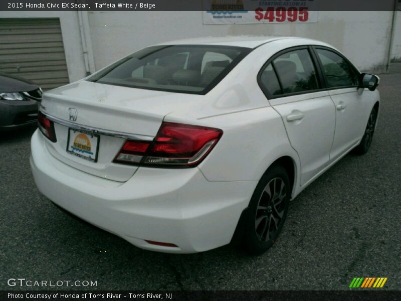 Taffeta White / Beige 2015 Honda Civic EX Sedan