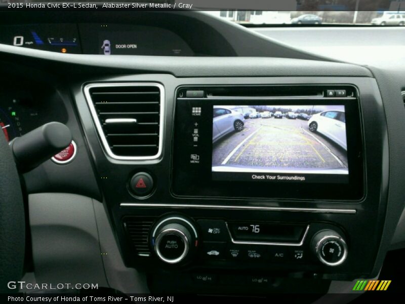 Alabaster Silver Metallic / Gray 2015 Honda Civic EX-L Sedan