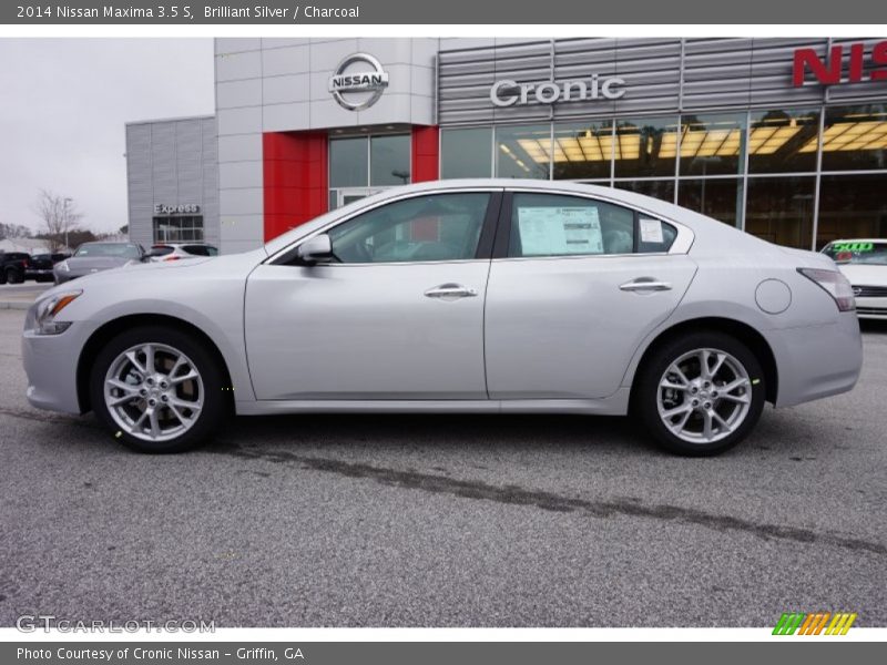 Brilliant Silver / Charcoal 2014 Nissan Maxima 3.5 S