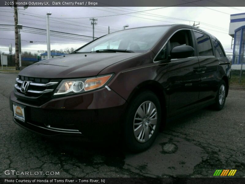 Dark Cherry Pearl / Beige 2015 Honda Odyssey LX