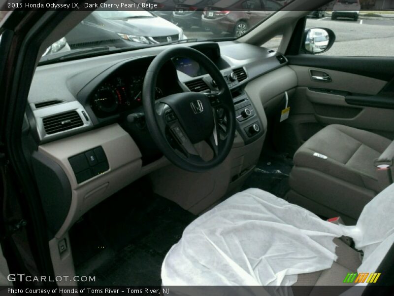 Dark Cherry Pearl / Beige 2015 Honda Odyssey LX