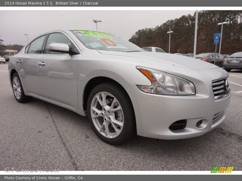 Brilliant Silver / Charcoal 2014 Nissan Maxima 3.5 S
