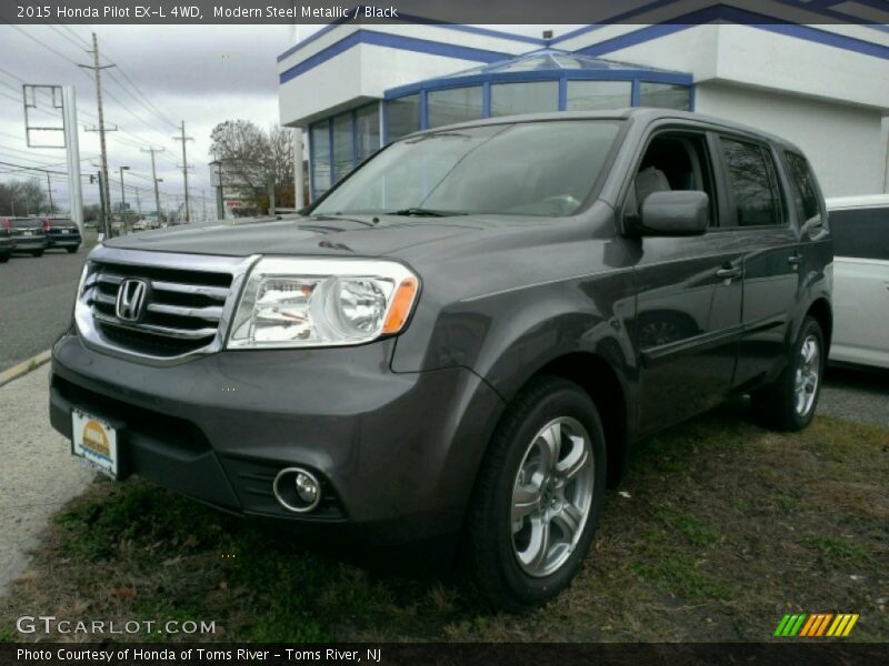 Modern Steel Metallic / Black 2015 Honda Pilot EX-L 4WD