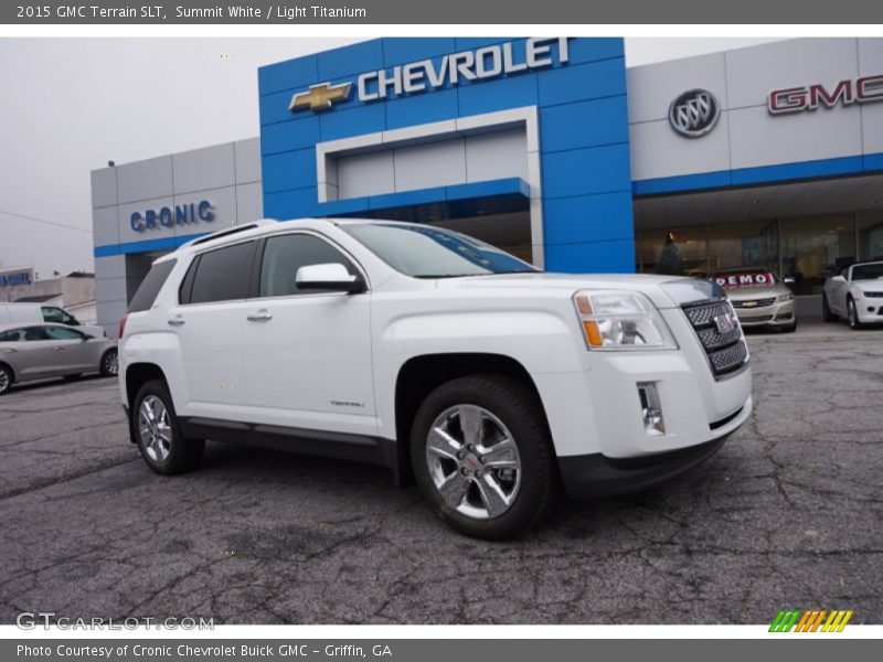 Summit White / Light Titanium 2015 GMC Terrain SLT