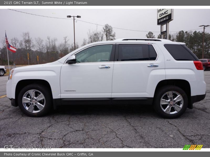 Summit White / Light Titanium 2015 GMC Terrain SLT