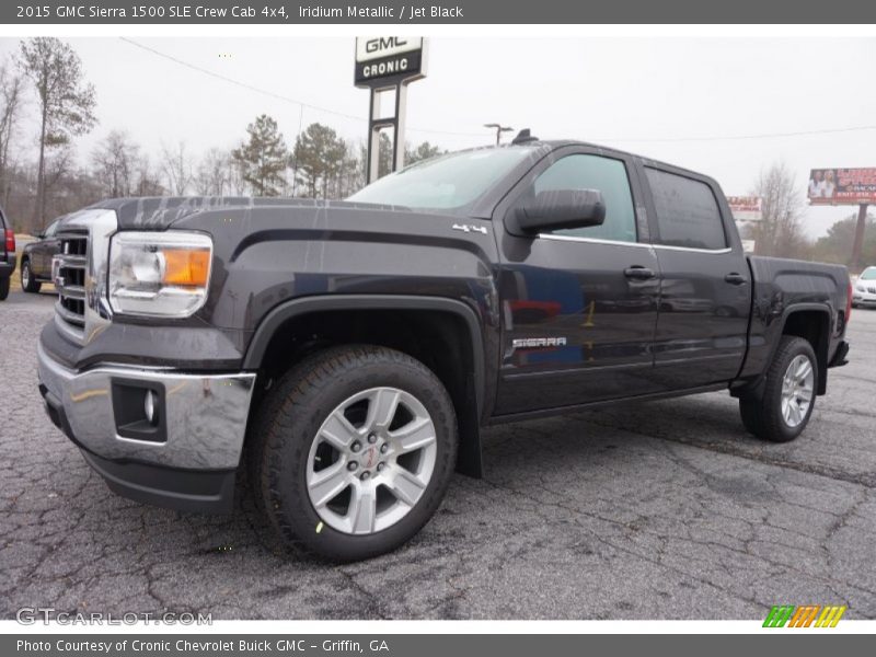 Iridium Metallic / Jet Black 2015 GMC Sierra 1500 SLE Crew Cab 4x4