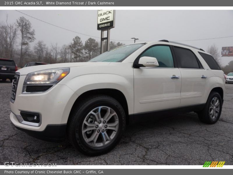 White Diamond Tricoat / Dark Cashmere 2015 GMC Acadia SLT