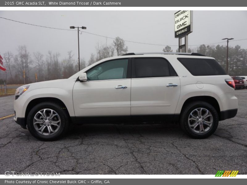 White Diamond Tricoat / Dark Cashmere 2015 GMC Acadia SLT