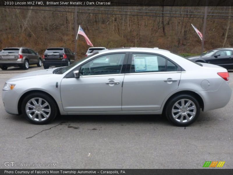 Brilliant Silver Metallic / Dark Charcoal 2010 Lincoln MKZ FWD